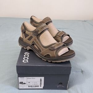 Men's Ecco Off-Road Yucatan Leather Sandals Sage Size EU 46 US 12-12.5